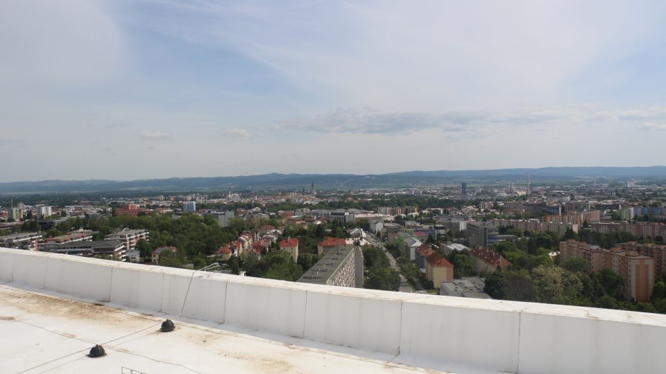 Pohled ze střechy věžového vodojemu v Olomouci