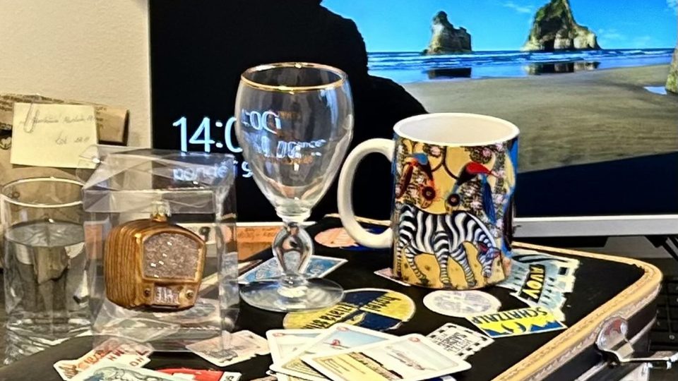 Cestovní kufřík k rozhovoru s Tomášem Šebkem | foto: Petr Voldán, Český rozhlas Cestovní kufřík k rozhovoru s Tomášem Šebkem