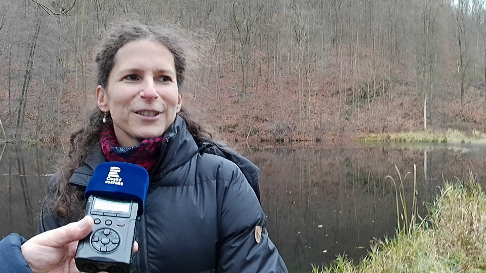 Martina Huběnková u rybníku ve Valšově dole | foto: Aleš Spurný, Český rozhlas Martina Huběnková u rybníku ve Valšově dole