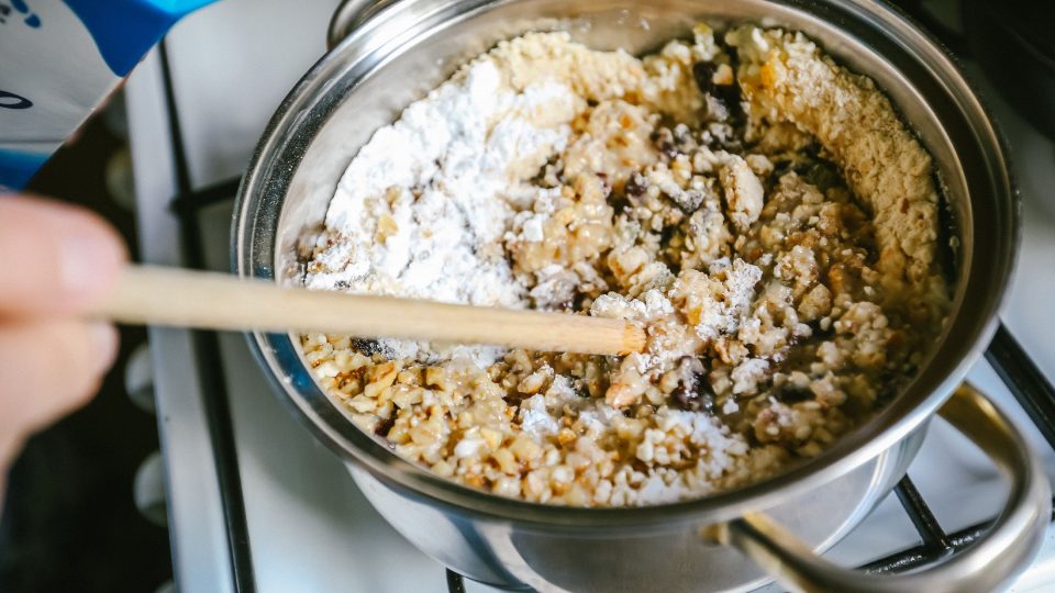 Náplň připravujeme za tepla na sporáku