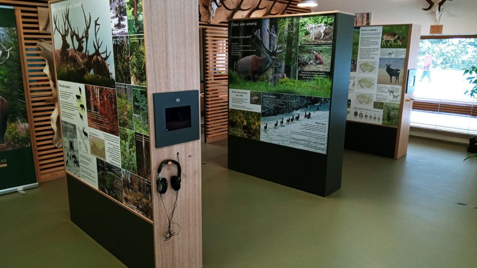 Expozice v návštěvnickém centru nabízí spoustu informací o zdejších zvířatech