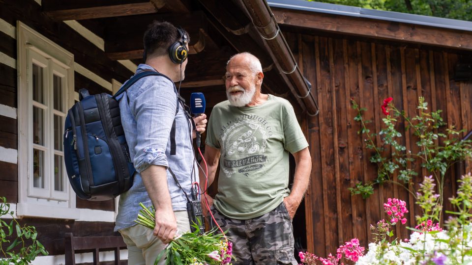 Jiří Tuček s moderátorem Patrikem Rozehnalem | foto: Martin Čuřík Jiří Tuček s moderátorem Patrikem Rozehnalem