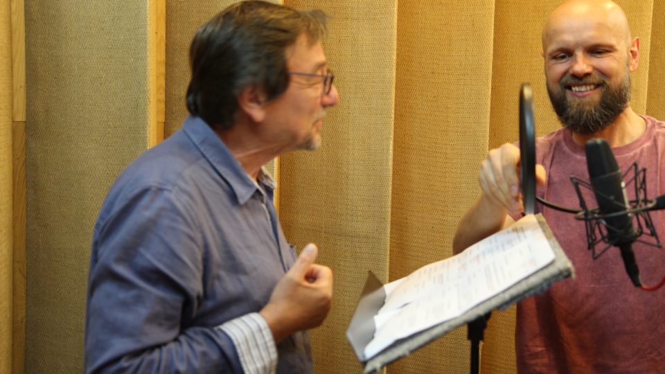 Tomáš Jirman (vlevo) a mistr zvuku Zdeněk Prchlík