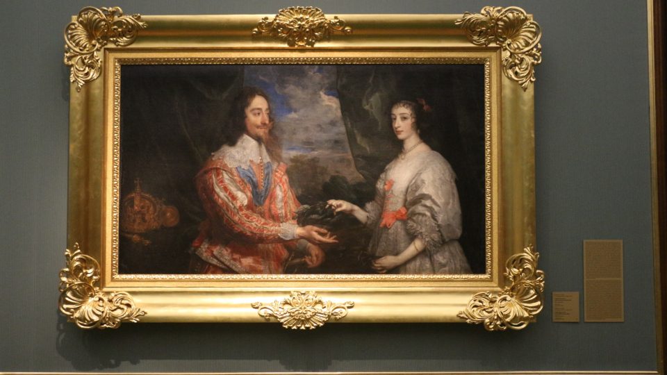 Anglický král Karel I. a jeho manželka Henrietta Marie od Anthonise van Dycka