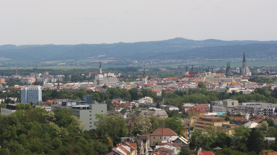 Pohled ze střechy věžového vodojemu v Olomouci