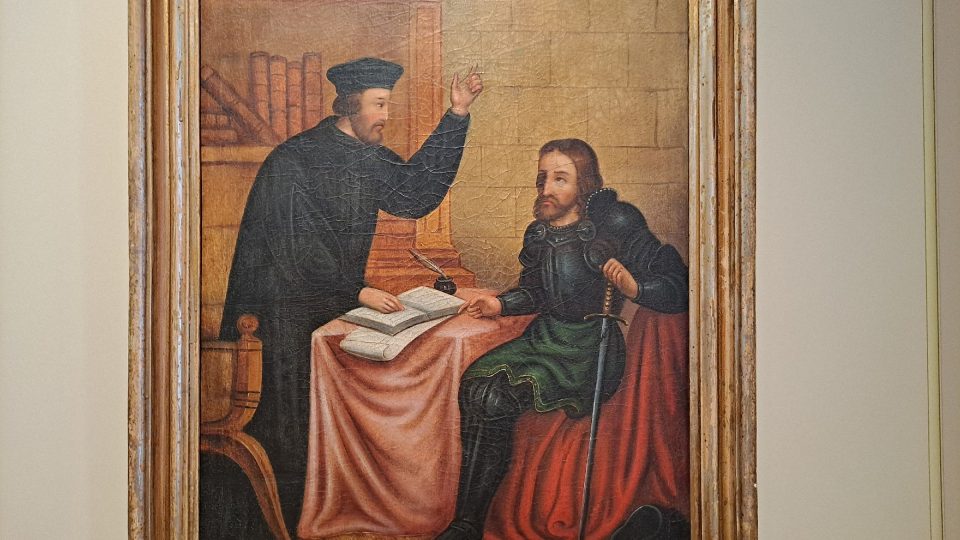 Jan Hus a Jan Žižka v představě umělce z 19. století