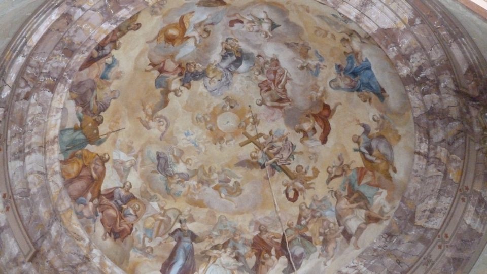Freska od Ignáce Oderlického v kostele sv. Máří Magdaleny v Horním Městě