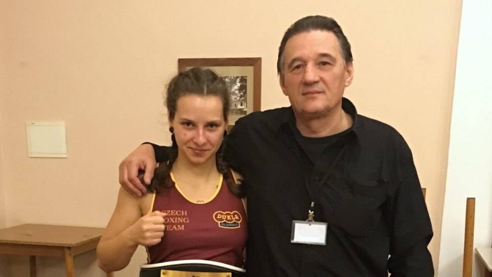 Dominika Čiklová s trenérem