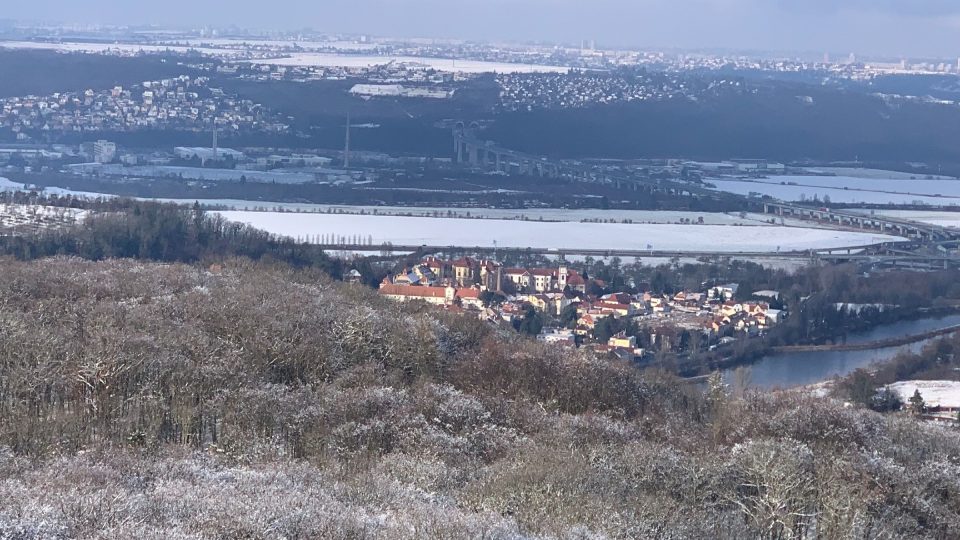 Zimní pohled na hlavní město Praha