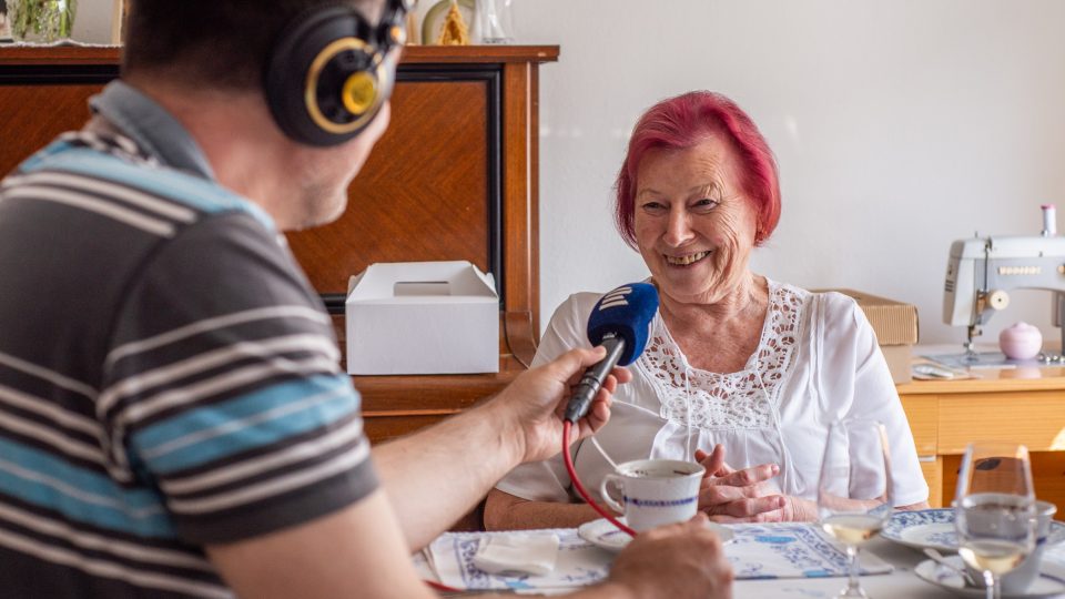 Marie Šefčíková během natáčení