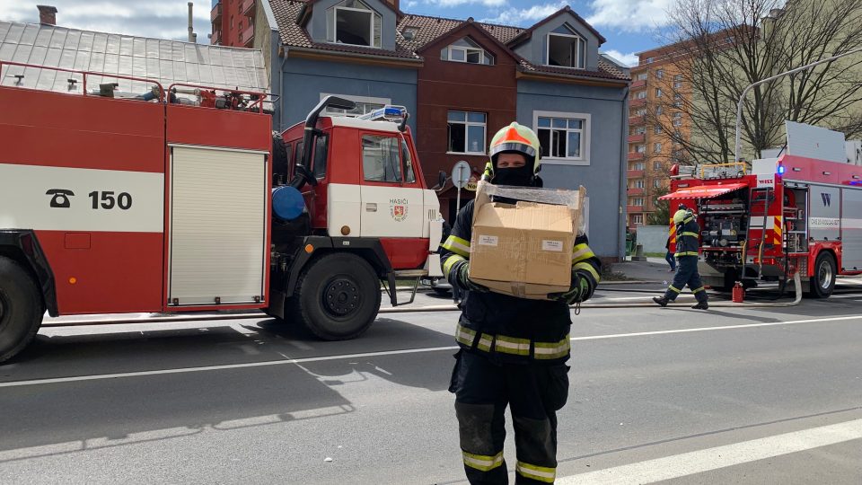 Vyhořelá šicí dílna v Lipníku nad Bečvou