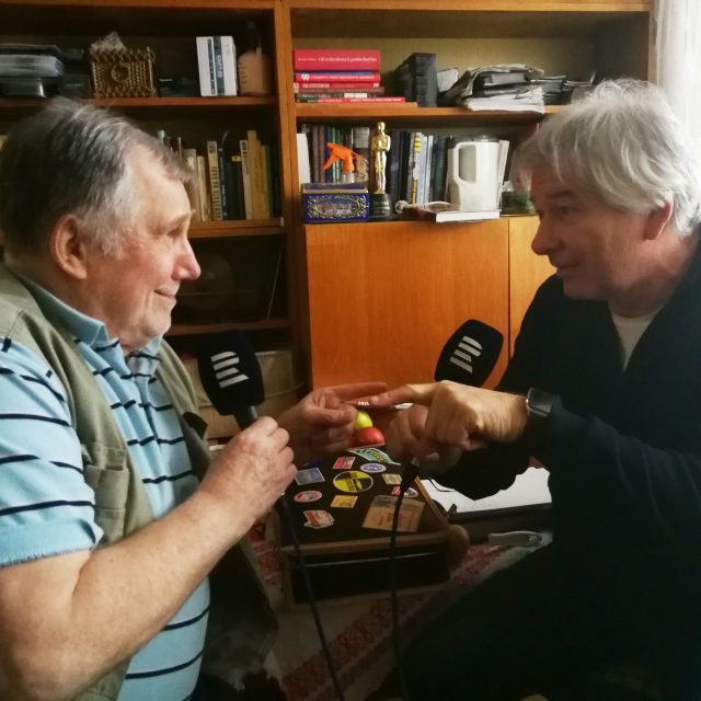 Oba jsme si hodinku u mikrofonu užili | foto: Český rozhlas Hradec Králové