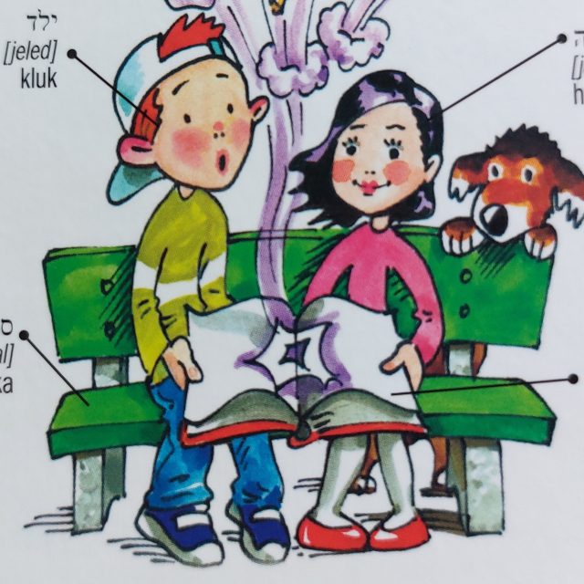 Veselý obrázek na obálce knihy 1000 hebrejských slovíček,  kterou vydalo nakladatelství Edika | foto: Aleš Čuma,  Efrat Barlev