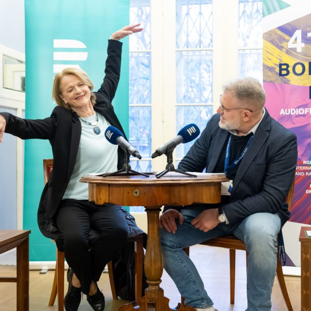 Taťjana Medvecká a režisér Michal Bureš | foto: Khalil Baalbaki,  Český rozhlas