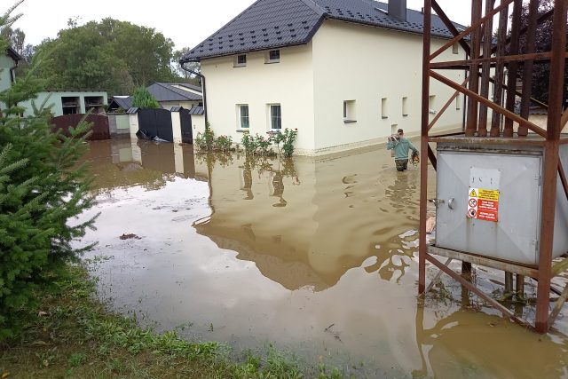 Zatopená oblast v Olomouci Chomoutově | foto: Aleš Spurný,  Český rozhlas