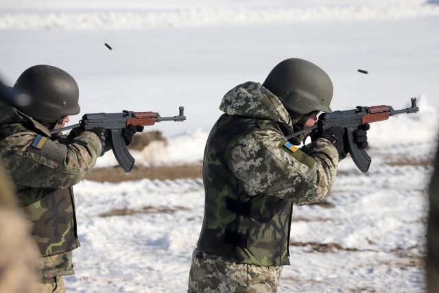 Cvičení ukrajinských vojáků na Libavé | foto: Ministerstvo obrany ČR
