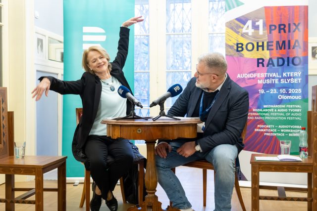 Taťjana Medvecká a režisér Michal Bureš | foto: Khalil Baalbaki,  Český rozhlas